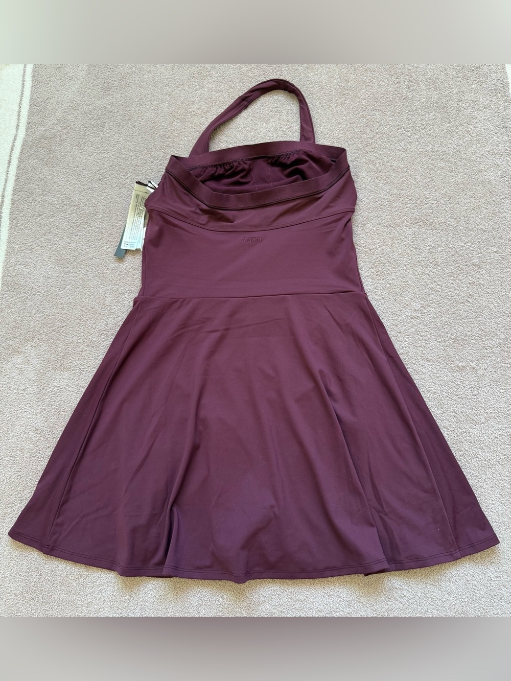 Vuori - Tiebreak Halter Dress - CERISE - NWT - Picture 2 of 8